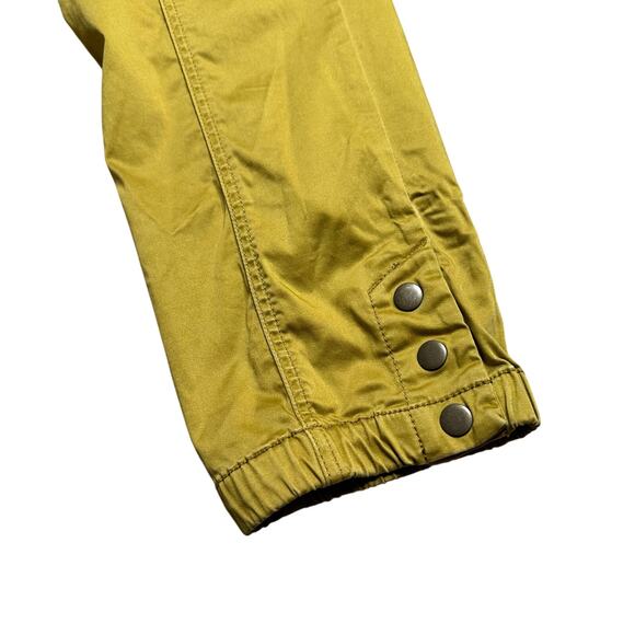 CABI The Tracker Jogger Pants Women's Size 14 Marigold Yellow Green Snap Bottom - Picture 6 of 7